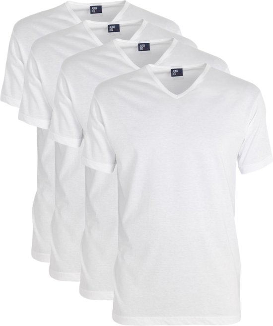 Actie 4-pack: Alan Red T-shirts Vermont - V-hals - wit