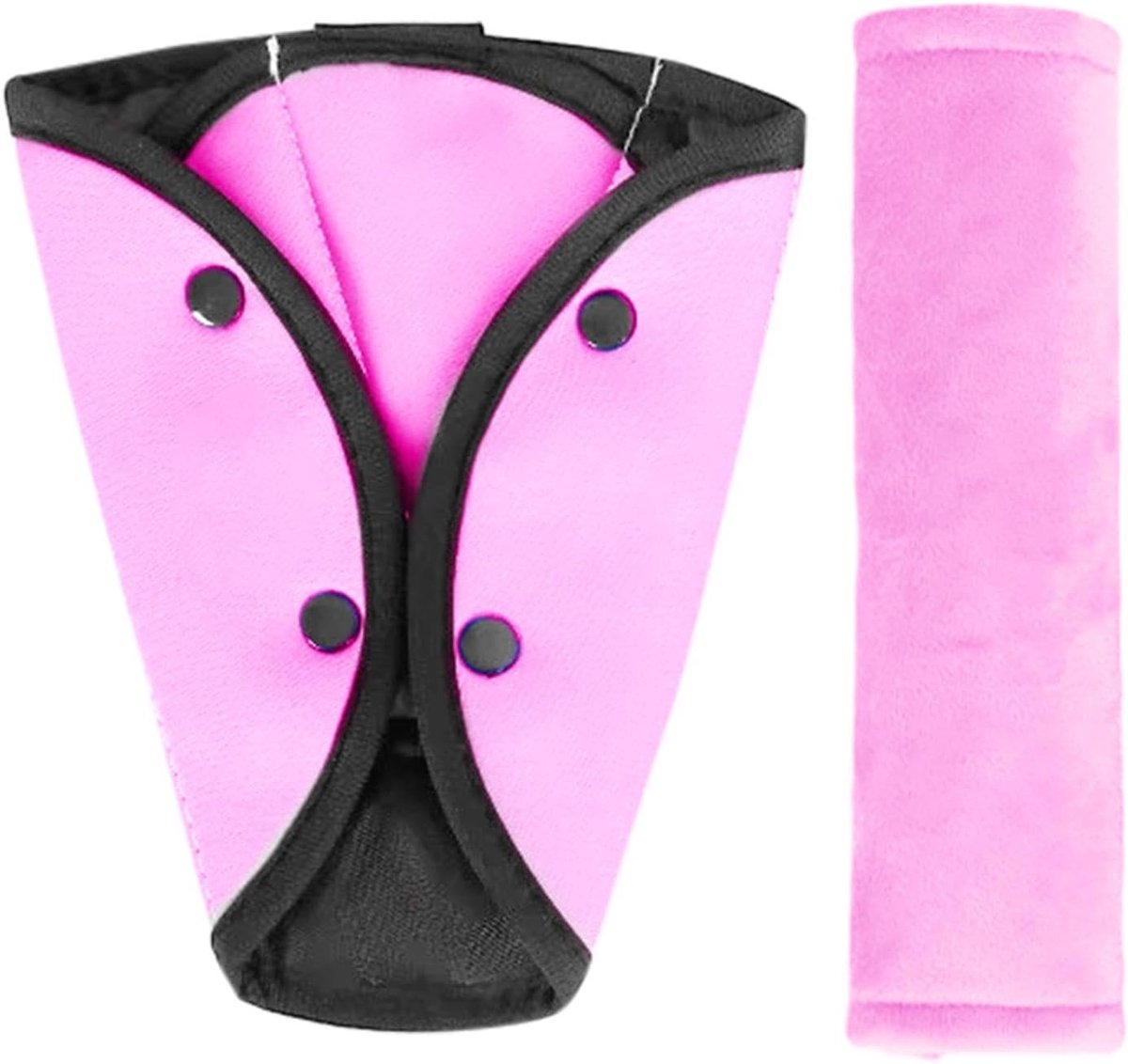 Gordelbeschermer Kinderen - Autogordel Kussen - Comfortabel Reizen - Verlicht Gordeldruk - 24x6 cm - Roze