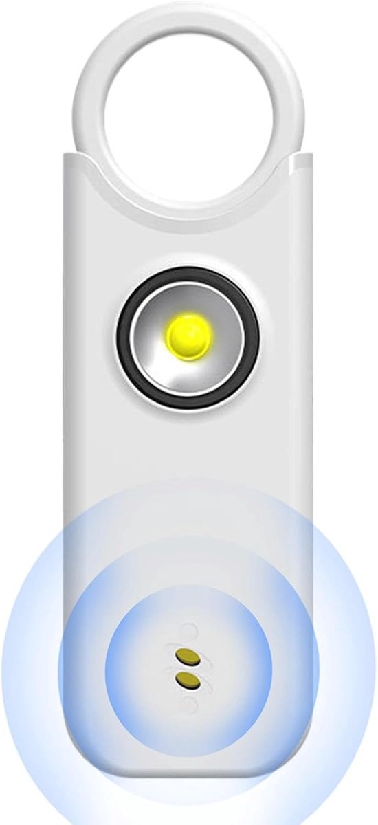 Persoonlijk Veiligheidsalarm - Verdedigingsalarm Sleutelhanger - Persoonlijke Veiligheid - 135 dB SOS Ledlicht - 95 x 18 x 47 cm