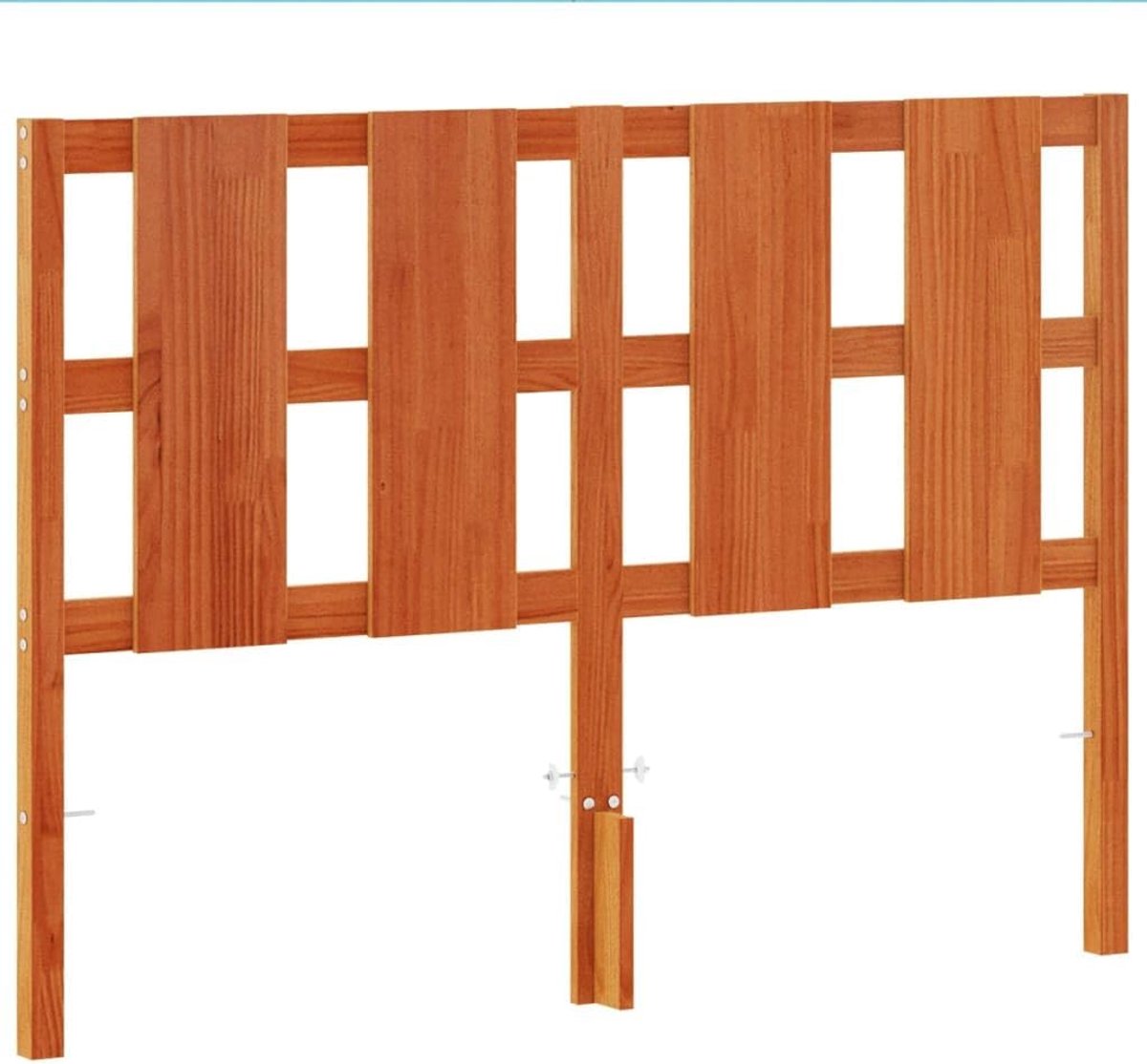 Bedachterwand Grenen - Hoofdbord Hout - Ontspannen in Bed - Met Rugleuning - 140x100 cm - Waxbruin