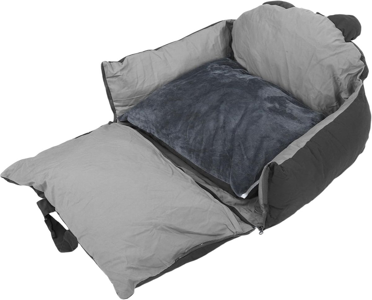 Huisdieren Autostoel - Reisbed Huisdier - Veilig Reizen - Lichtgewicht Draagbaar - 48x40x18cm - Grijs