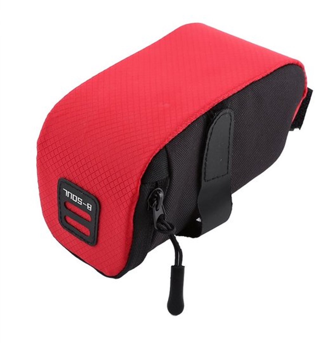 Rood onder zadel bagage voor fiets, ruim opslag