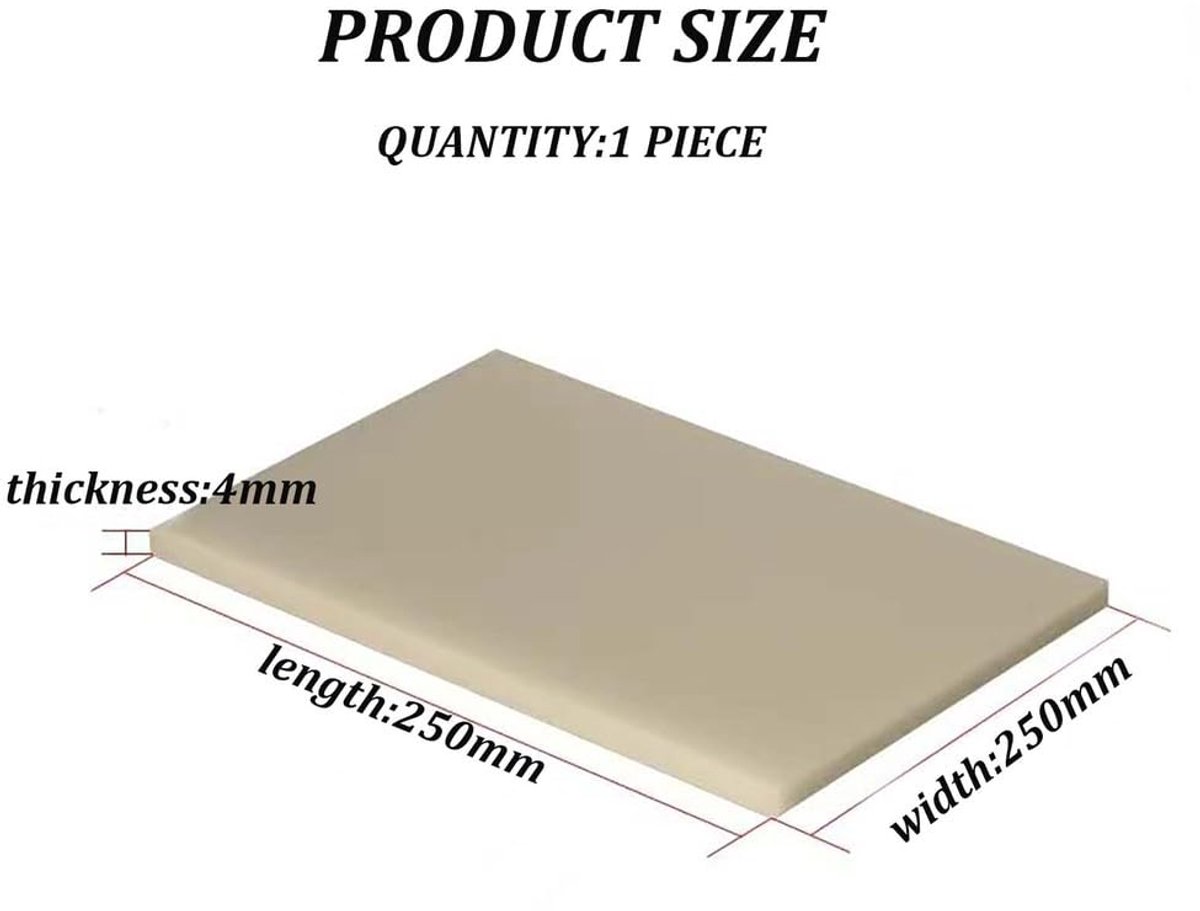 ABS Plastic Plaat - Kunststof Vel - Hobby Projecten - Vlamvertragend Antistatisch - 250x250 mm - Beige