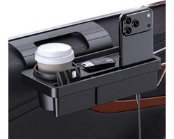 Bekerhouder Autodeur - Flessenhouder Organizer - Auto Interieur Opbergen - Antislip Ontwerp - 30 x 25 x 11 cm - Zwart