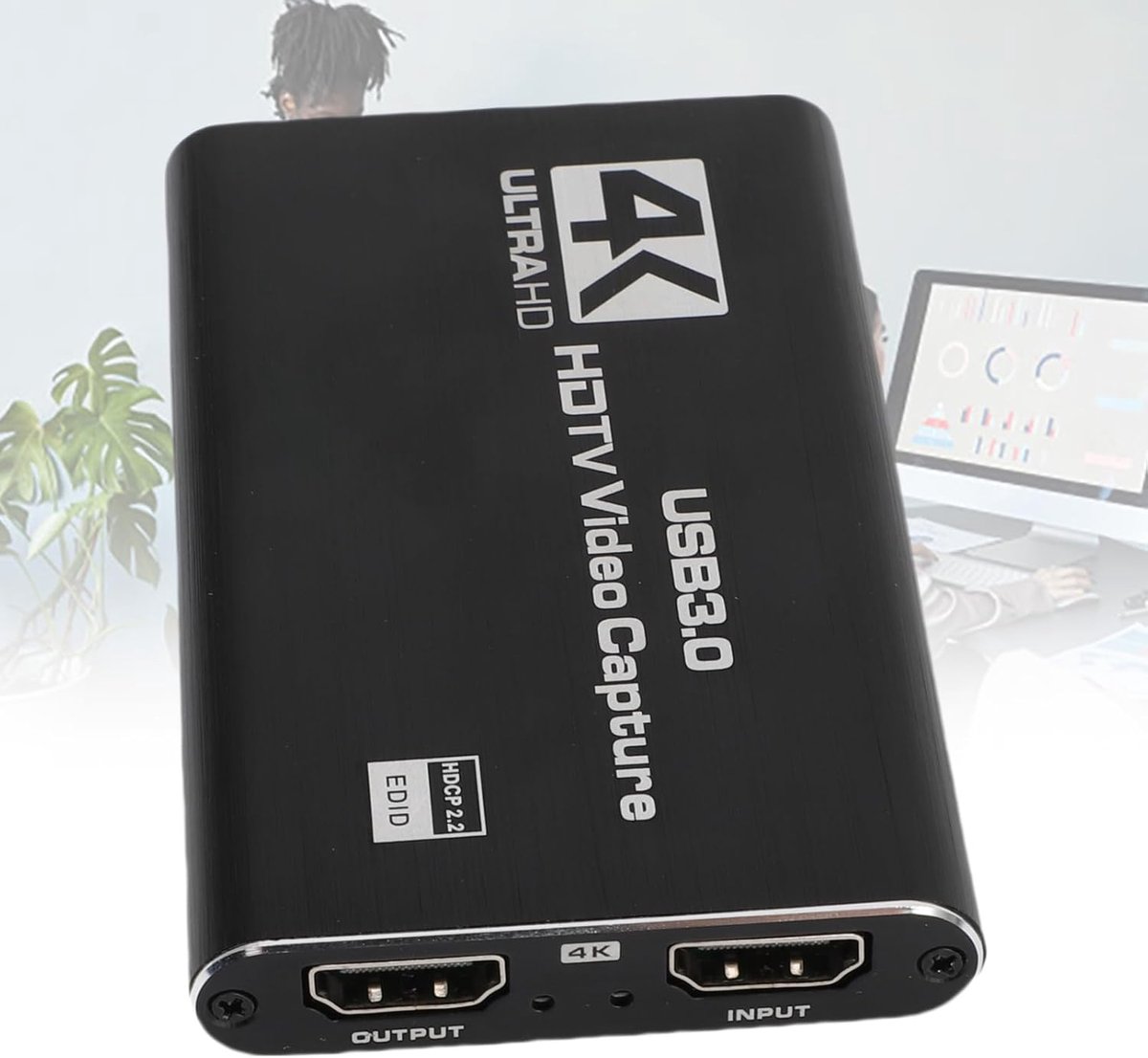 4K HD Video Capture Card - USB Capture Card Streaming Card - Online Streaming - 1080P 60FPS Loop Out thumbnail 2