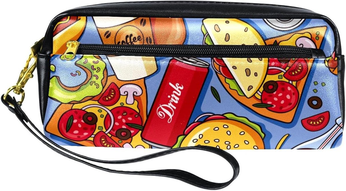 Potlood Etui - Pennenzakje Briefpapier Organizer - Spullen Organiseren - Dubbellaags Ritsvak - 20.5 cm - Multicolor