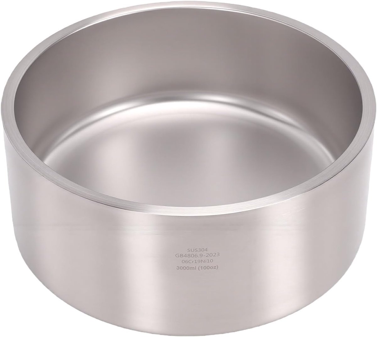 Voerbak Hond - Hondenbak Waterbak - Dagelijks Gebruik - Antislipbasis Stabiel - 3000 ml - Zilver