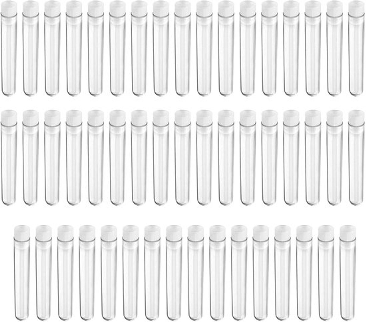 Reageerbuisjes 12×100 mm, 50 stuks kunststof