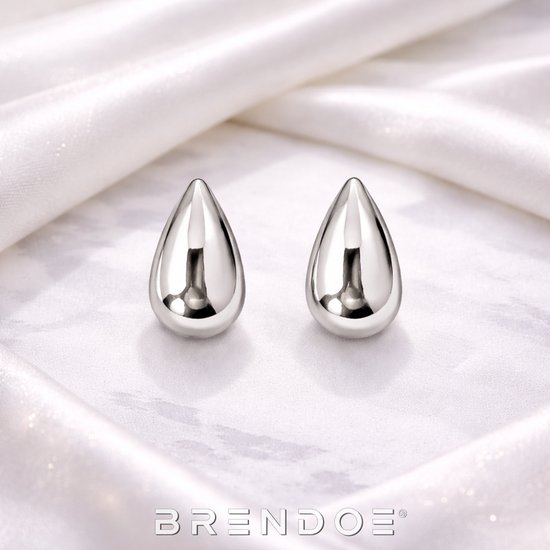 Brendoe Druppel Oorbellen 925 Zilver – Minimalistische Oorstekers – Nikkelvrij – Dames