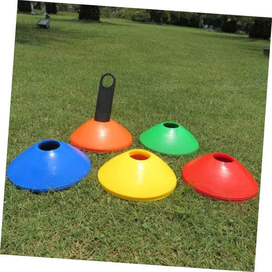 Voetbal Trainingsmateriaal - Oefen Kegels - Sport Training - Handige Opbergstandaards - 10 Stuks - Zwart — afbeelding 4