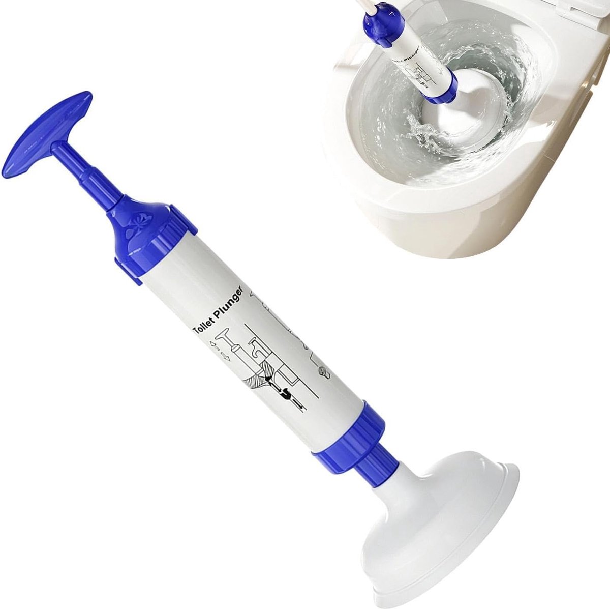 Badkamer Plunjer - Toilet Ontstopper - Afvoeren Ontstoppen - Ergonomisch Antislip Handvat - 20 x 20 x 30 cm - Zwart
