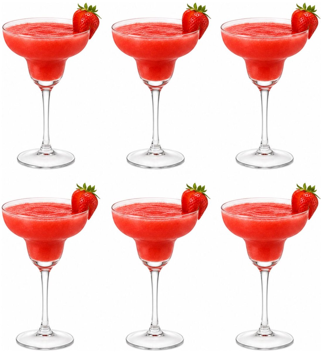Vivalto Margarita glazen set - 6x - glas - 320 ml - cocktail glas - klassiek model