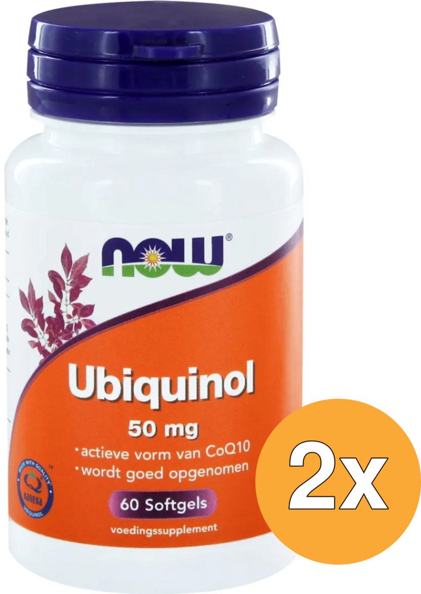 2x Now Co-Q10 Ubiquinol 50 mg (60 softgels)