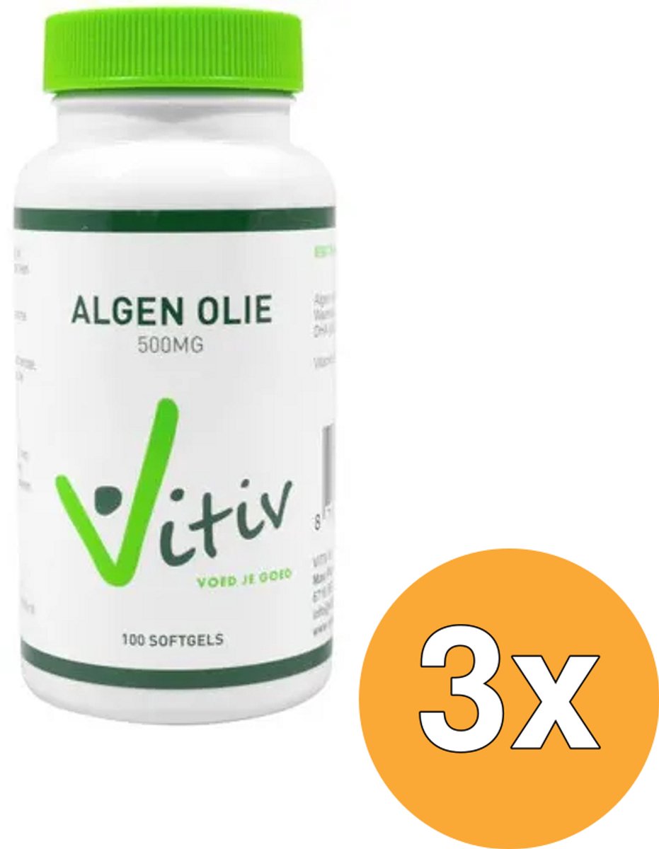 3x Vitiv Algenolie 500Mg (100 capsules)