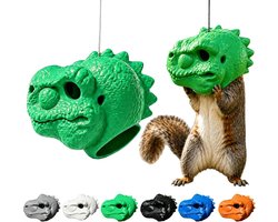 Eekhoornvoederbak in de Vorm van een Dinosauruskop - Eekhoorn Voedertouw - Eekhoorn voederhuisje - Eekhoorns Voederen - Uniek Houten Eekhoorn Voederhuis - Tuindecoratie - Origineel Cadeau voor Dierenliefhebbers - SOLLBRY®