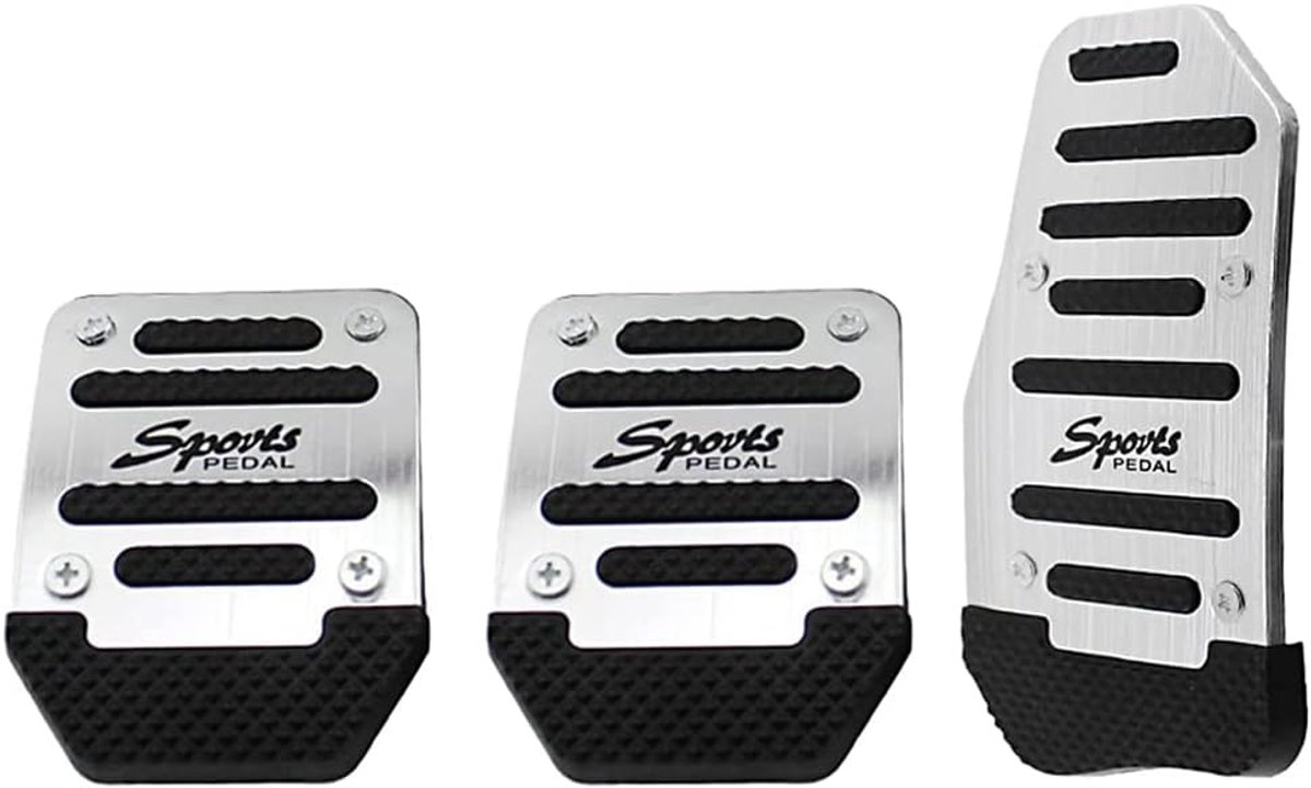 Pedaal Covers - Auto Accessoires - Veilig Rijden - Anti-slip Ontwerp - 3 Stuks - Zilver