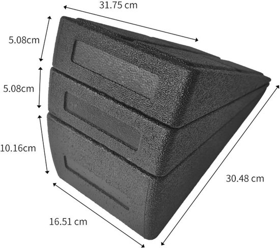 Yoga Blokken - Schuine Wiggen - Oefeningen Verbeteren - Antislip Oppervlak - 6 Stuks - Grijs — afbeelding 4
