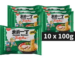 Nissin Demae Ramen - Tonkotsu Pork Noodles Bowl - Instant Noedels - 10 stuks