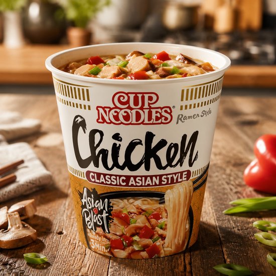 Nissin Cup Noodles - Tasty Chicken Noedels - Instant Noodles - 8