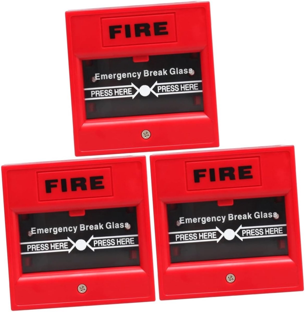 Alarm Knop - Noodknop - Snelle Actie - Handmatige Reset - 3 Stuks - Rood