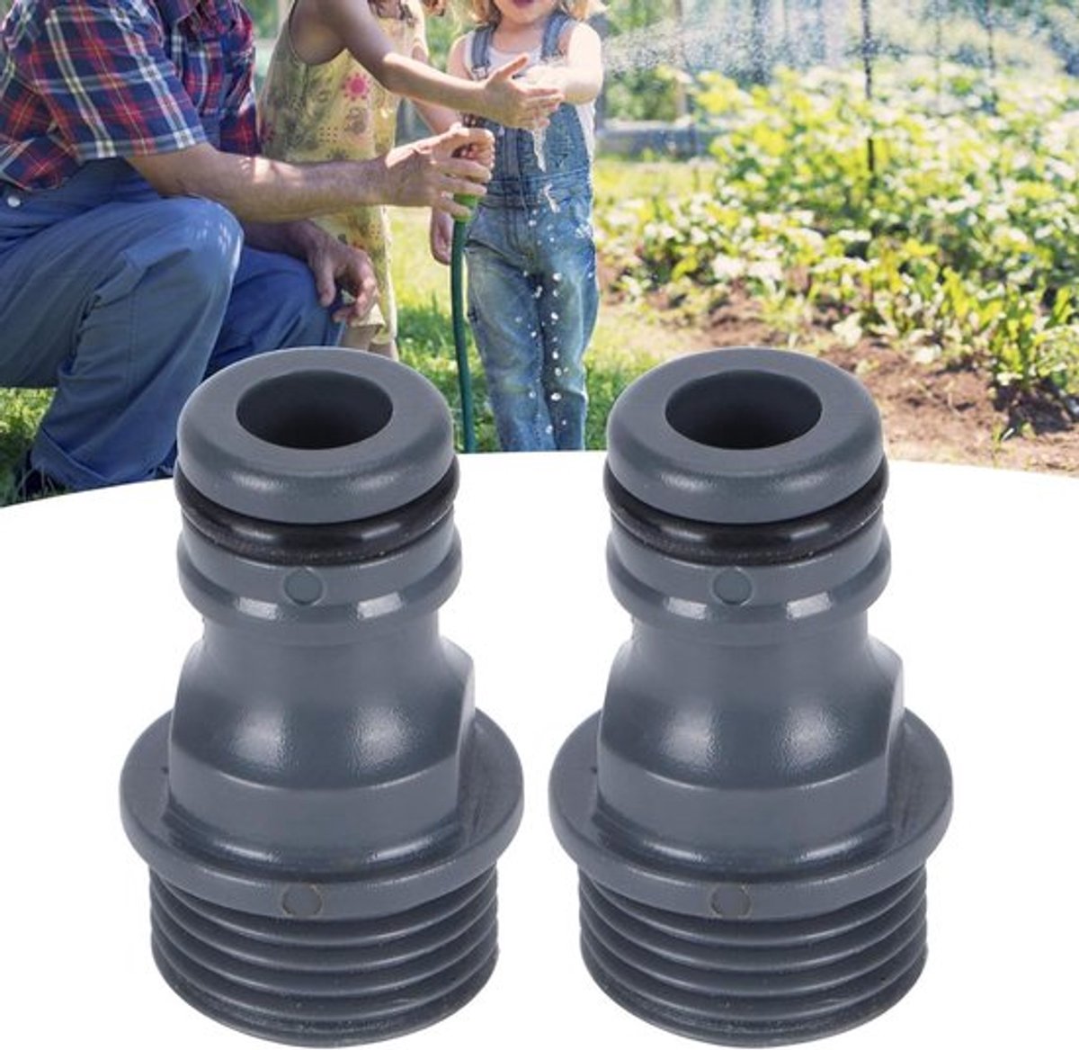 Tuinslangkoppelingen - Set van 2 Stuks, Snelkoppeling voor Tuinslangkraan