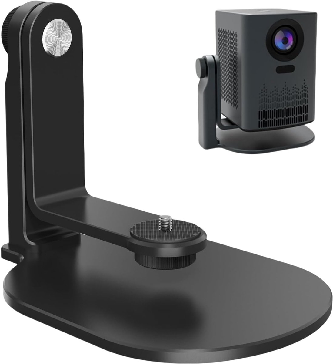Projector Bureauhouder - Draaibare Tafel - Stabiel Beeld - 360 Graden Verstelbaar - 18.5 x 13.2 x 13.7 cm - Zwart