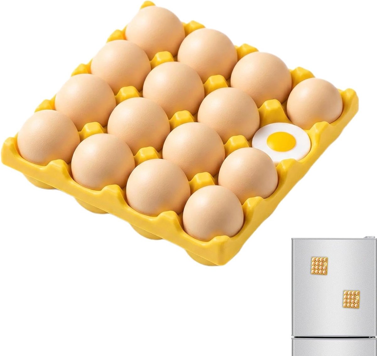 Koelkast Magneten - Foto Clips - Keuken Decoratie - Eierlade Ontwerp - 16 Stuks - Wit