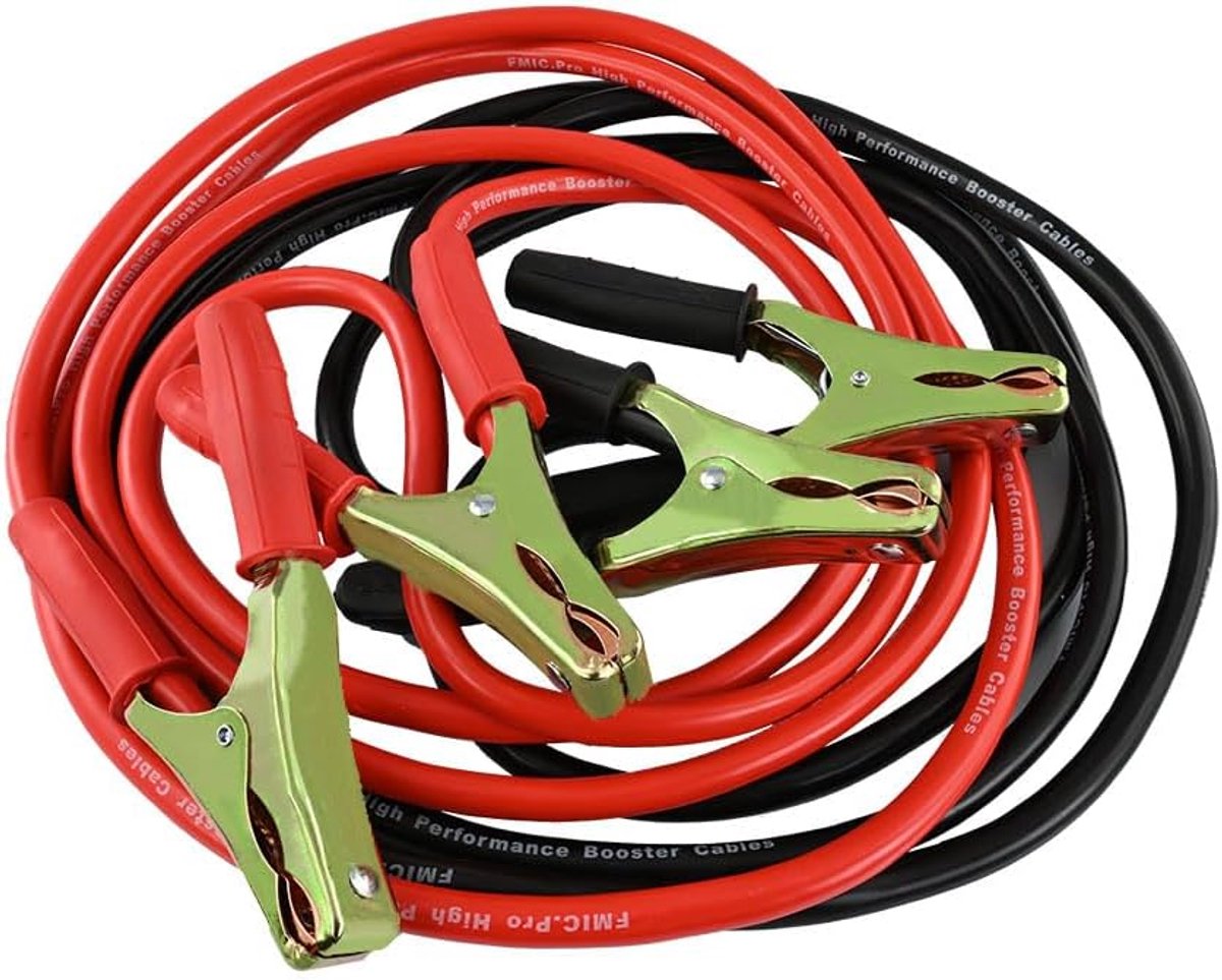 Starthulpkabels - Jump Leads Accukabels - Voertuigen Starten - Hoge Geleidbaarheid - 45 m 75 mm² - Rood Zwart