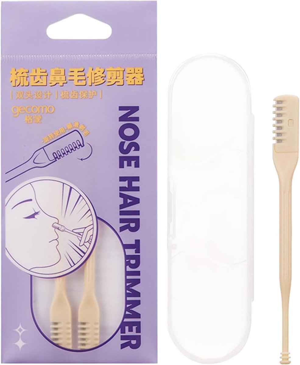 Neushaartrimmer Oorreiniger - Verzorgingstool - Persoonlijke Verzorging - 2-in-1 Functie - ca 30 g - Zilverkleurig
