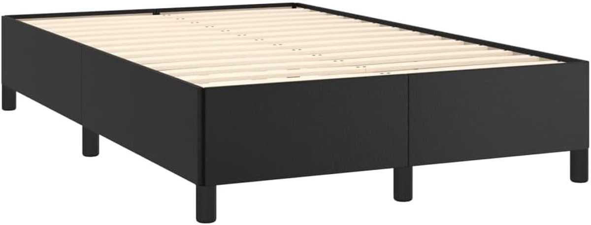 Bedframe - Slaapkamer frame - Rustgevende slaap - Duurzaam kunstleer - 120x190 cm - Zwart