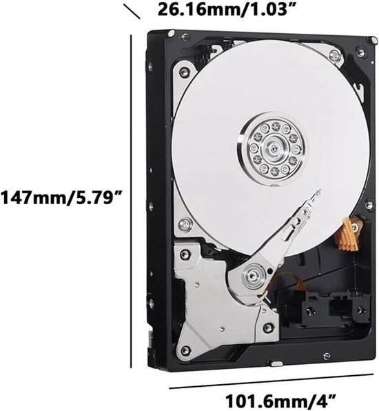 Interne Harde Schijf - Opslagstation - Desktop Opslag - SATA III Interface - 6 TB Capaciteit - Zwart — afbeelding 3