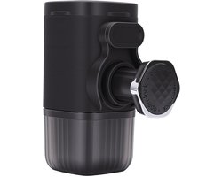 Draagbaar Koffiezetapparaat - Handpers Espresso - Koffie Zetten - Roestvrijstalen Constructie - 15 x 12 x 7 cm - Zwart