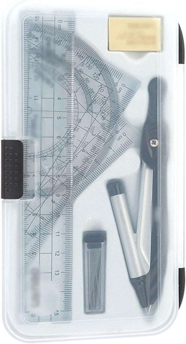 Geometrie Set - Tekengereedschap - Wiskundige Tekeningen - Inclusief Opbergdoos - 30 cm Cirkel - Metaal