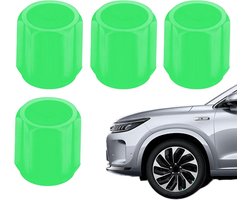 Ventieldoppen - Wielkappen - Veiliger Rijden - Glow in Dark - 4 stuks - Groen