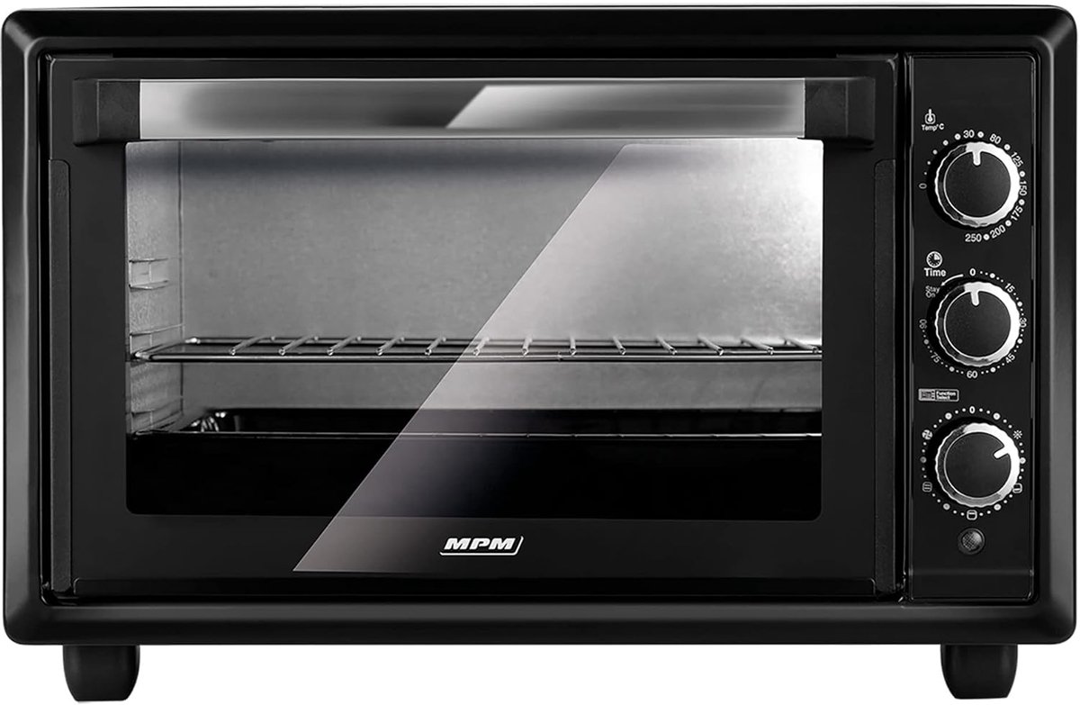 Mini Oven - Compacte Oven - Kleine Keukens - Convectie Functie - 28 Liter - Zwart