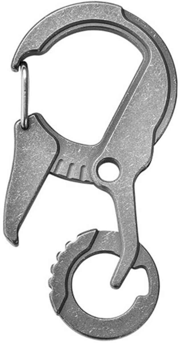 Store_7 - Titanium karabijnhaak - Sleutelhanger met flesopener - Compact en
