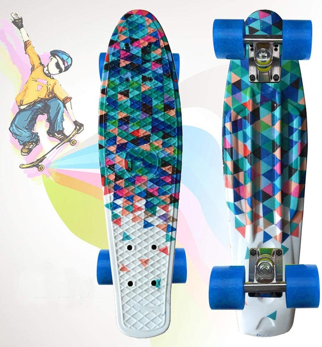 Mini Cruiser Skateboard Compleet Board Buiten Sporten Milieuvriendelijk PP Deck 56×15 cm