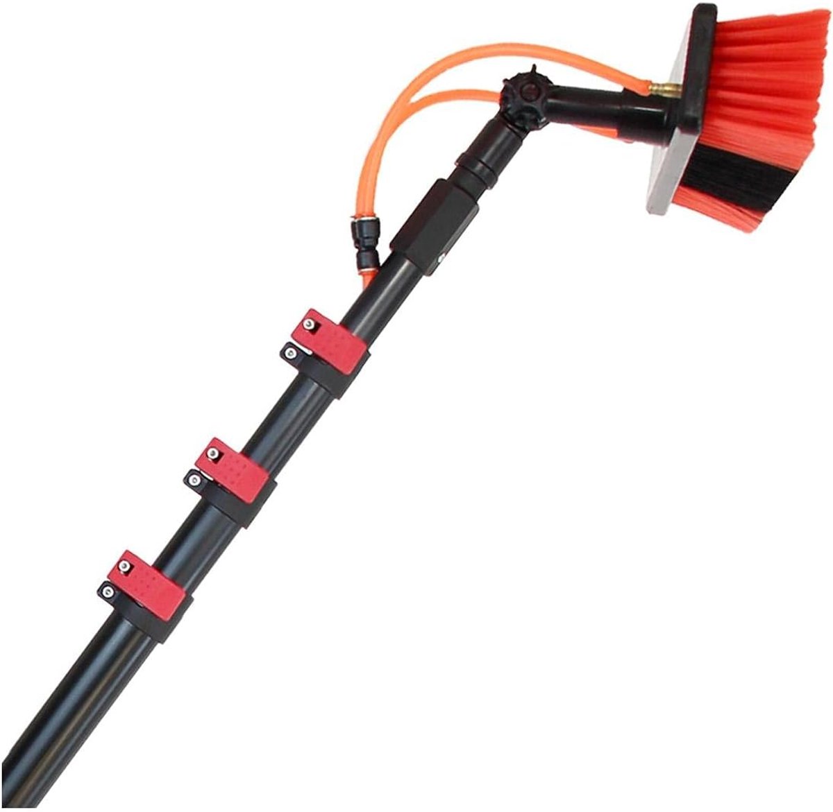 Telescoopsteel Reiniger - Raamwisser Borstel - Hoge Ramen Wassen - Watergevoed Systeem - 108 Meter - Aluminium