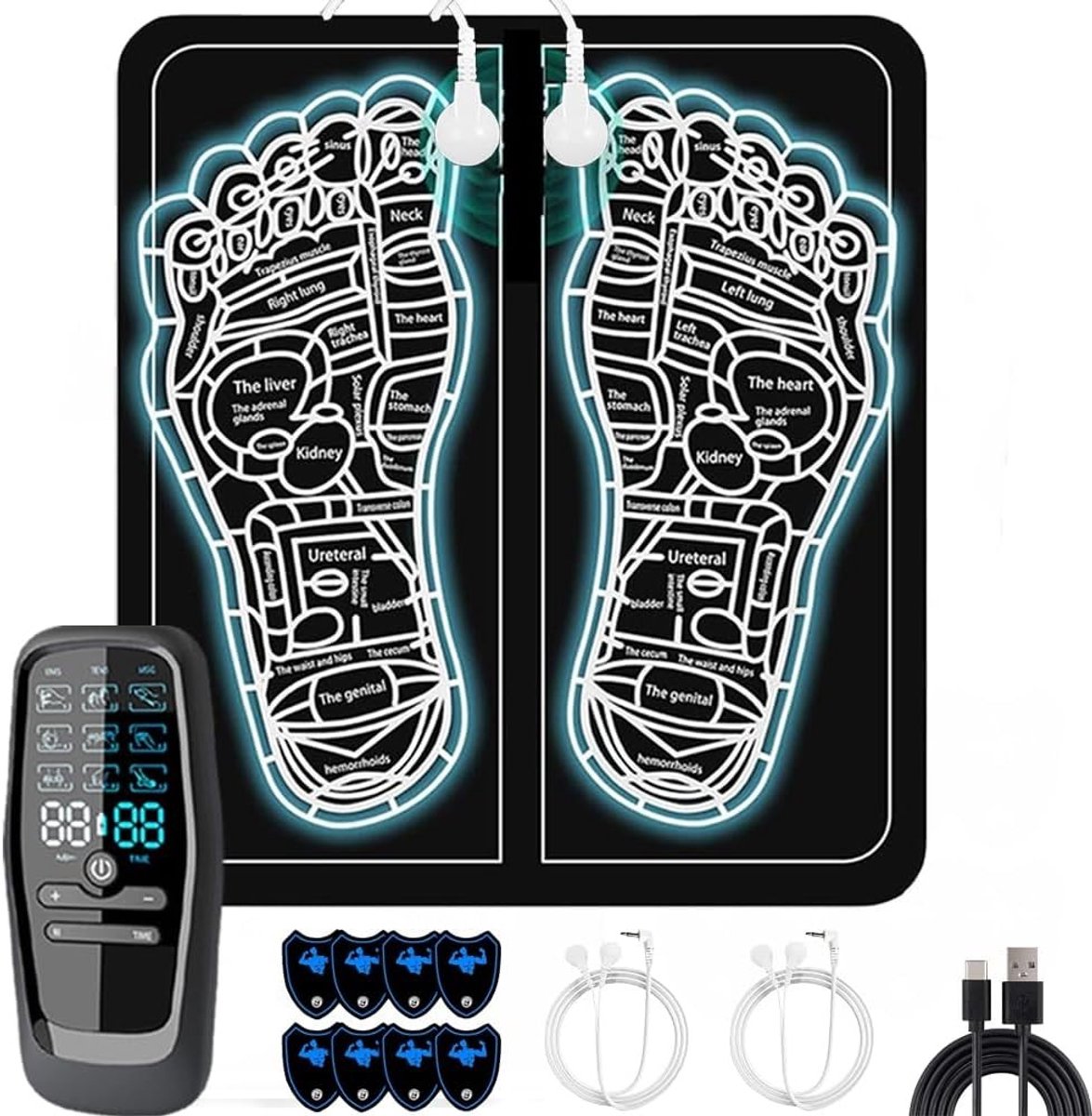 Voetmassageapparaat - Elektrisch - 9 Massagemodi - Draagbaar - Voor Ontspanning
