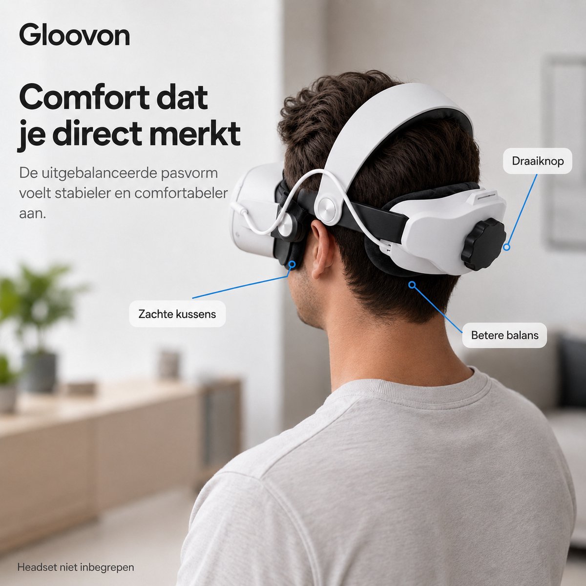 Gloovon Elite Strap Quest 2 - 5300mAh batterij & comfort thumbnail 6