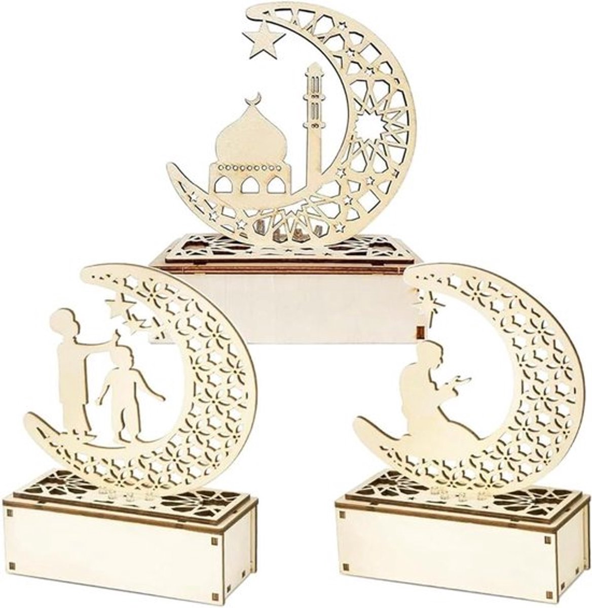 Ramadan Mubarak Decoratie Set 3 stuks voor Eid - Allecto Plus