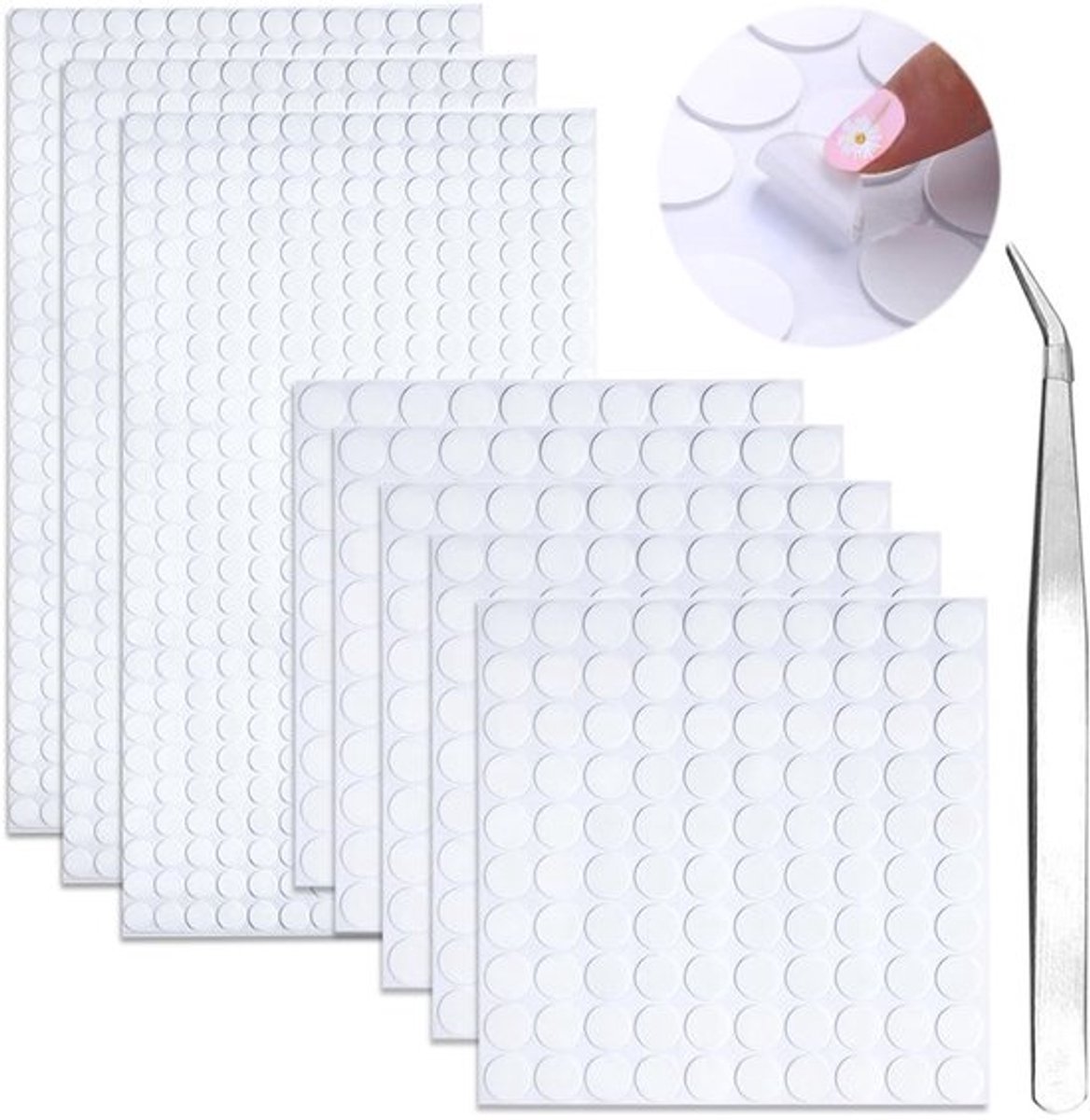 Transparante stickers dubbelzijdig plakbaar ideale vasthoudende labels