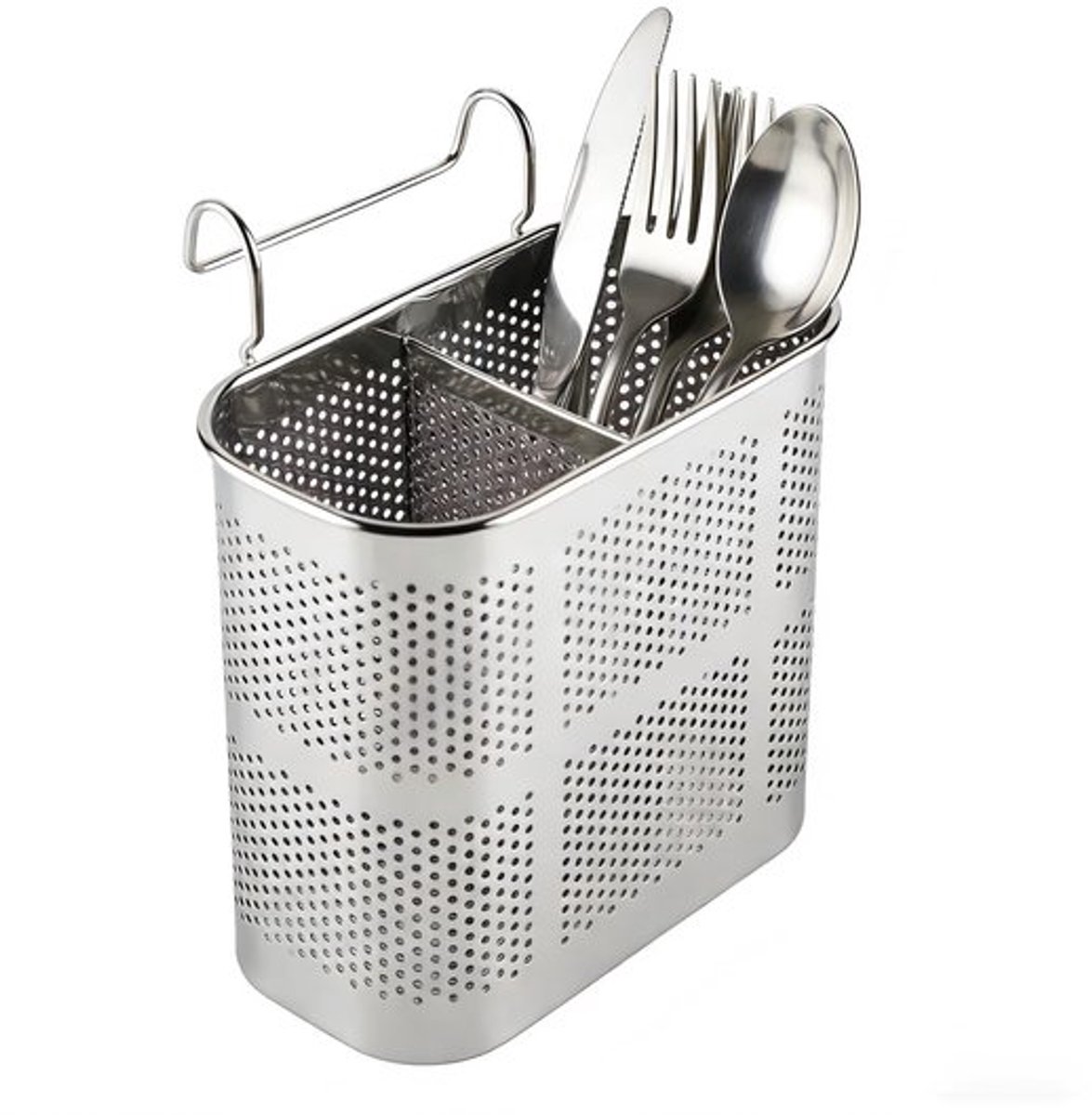 Dailygoody - 2 compartimenten stainless steel chopsticks holder