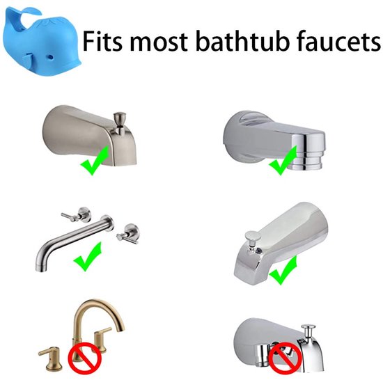 Badkraan beschermhoes walvis van siliconen - Siliconen Kraanbeschermer - Badkraanbeschermer - Badkameraccessoires - Kinderbeveiliging in de badkamer- Siliconen kraanbeschermer voor babybadje - Blauw — afbeelding 5