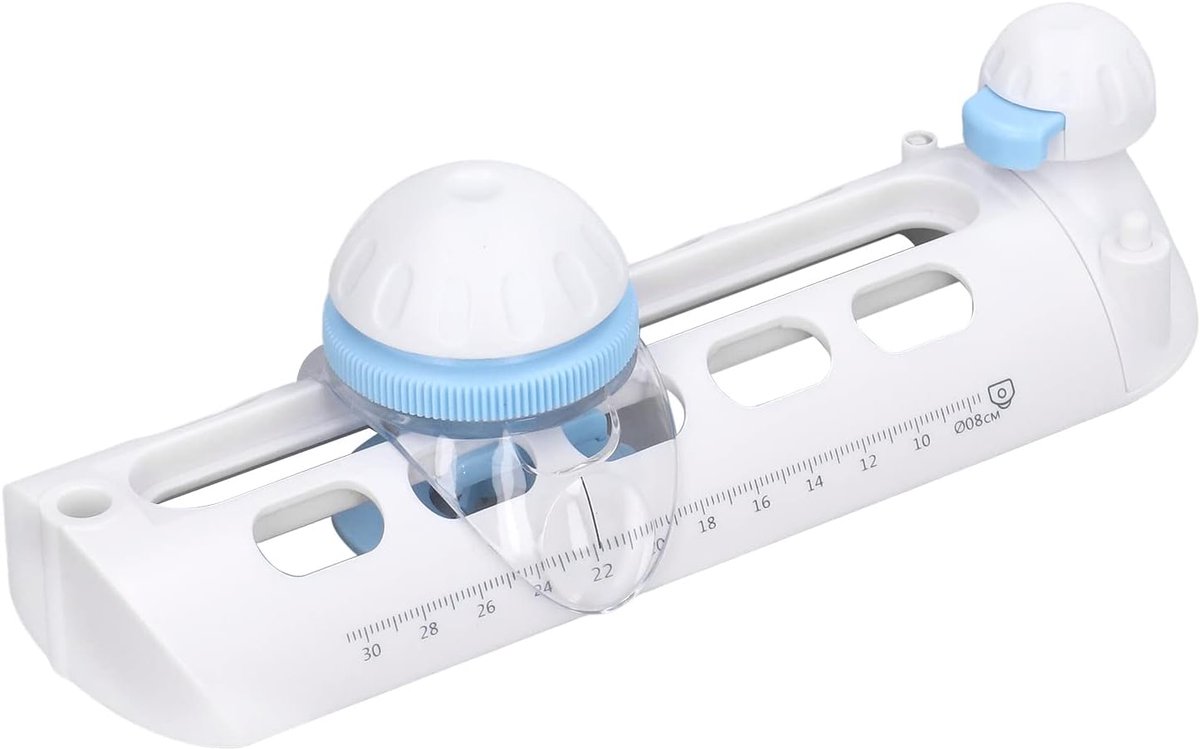 Cirkel Papiersnijder - Kompas Snijder - Kaarten Maken - Beweegbare Draaitafel - 8-30 cm - Wit