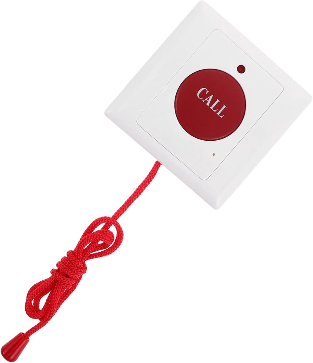 Noodoproep Knop - Alarm Hulp - Hulp Inroepen - Dubbele Alarmknoppen - 8.50X8.50CM - Wit