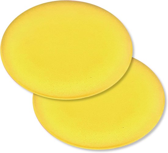 Applicator Pads - Schuim Spons - Auto Poetsen - Krasvrij Schuim - 2 Stuks - Geel