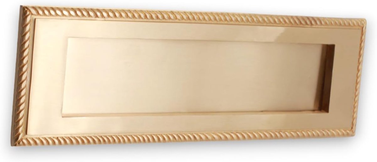 Brievenbus Klep - Postklep Deur - Post Ontvangen - Massief Messing - 10 inch - Satijn Messing