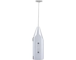 Elektrische Garde - Handmixer Eierklopper - Drankjes Maken - Batterijen Werkend - 35x25x200mm - Zilver