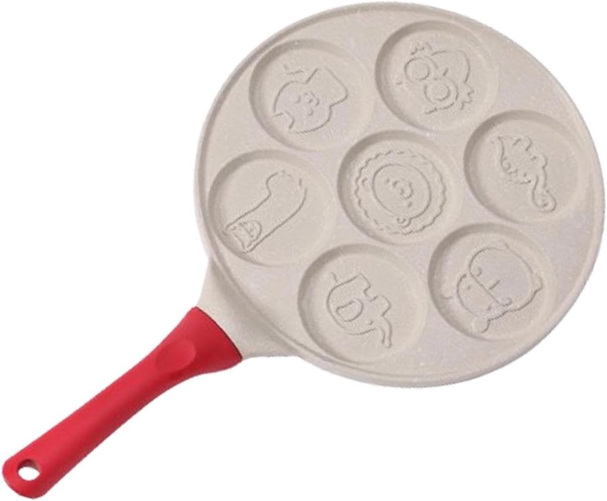 Koekenpan Eierpan Omeletpan Ontbijt Maken Natuurlijke Steen Coating 45.5x27 cm Beige